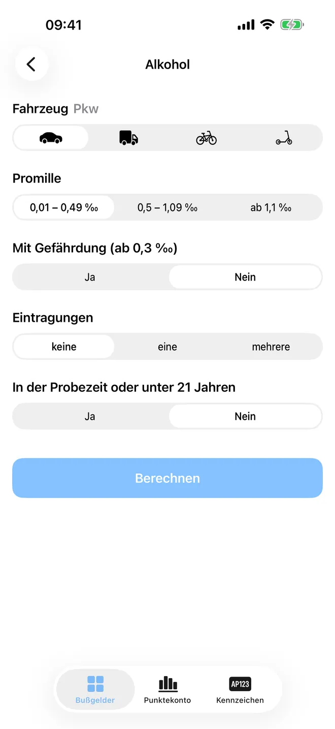iBußgeld – Alkohol
